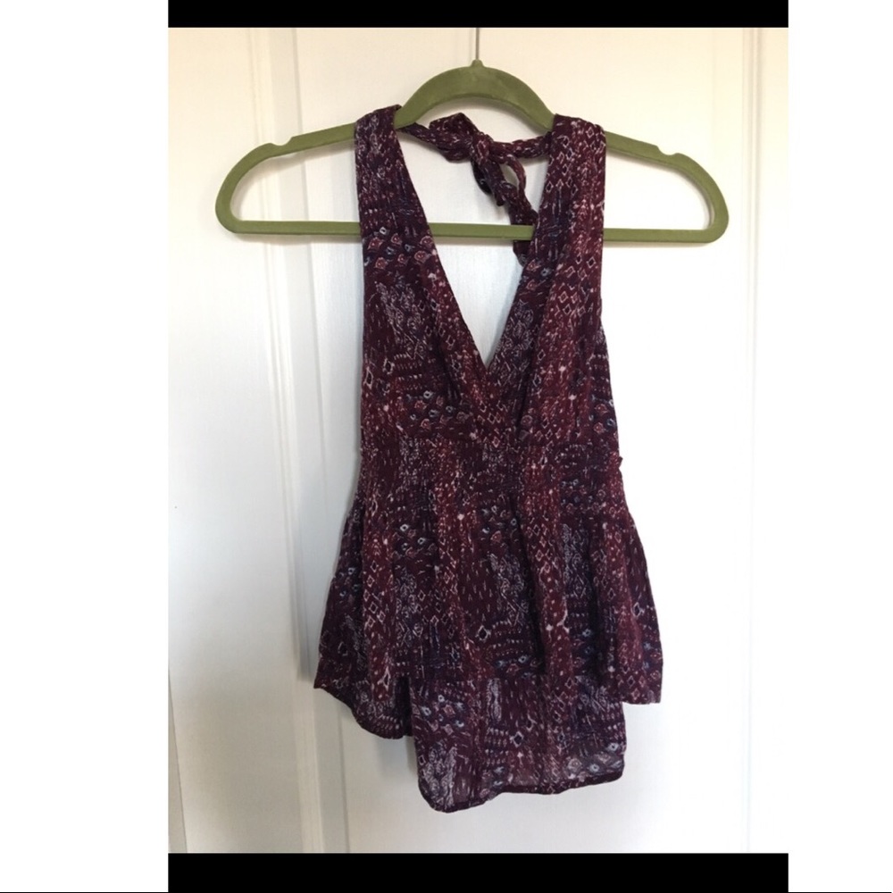 Cute purple halter tank top